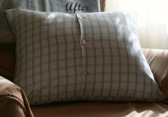 shirt pillow, crafts, repurposing upcycling
