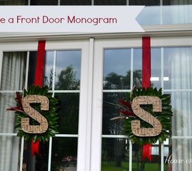 how to make a front door monogram, crafts, decoupage, seasonal holiday decor, These front door monograms are perfect for my double doors at my front porch