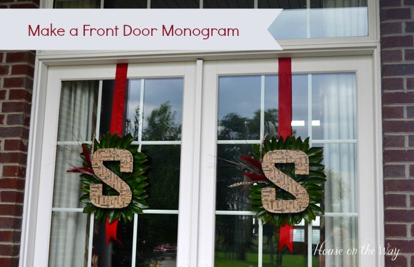 cmo hacer un monograma en la puerta de entrada, Estos monogramas para la puerta principal son perfectos para las puertas dobles de mi porche