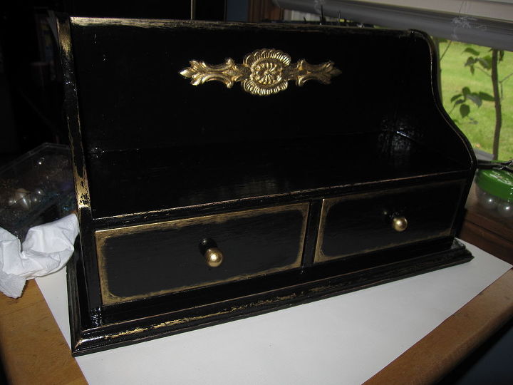 caixa simples transformada em caixa de tesouro, completo Dei lhe um olhar envelhecido e angustiado