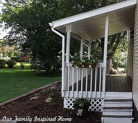 side porch outside reveal and rock garden, curb appeal, diy, flowers, gardening