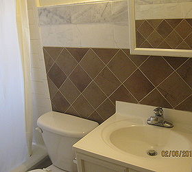 tiling our rental house bathroom, bathroom ideas, tiling, Finished product