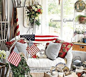 patriotic sunporch, decks, patriotic decor ideas, seasonal holiday decor
