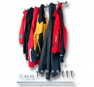 garage organization with wall racks, garages, organizing, products, Winter coat racks