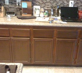 kitchen cabinet redo, kitchen cabinets, kitchen design, painting, Long counter space after