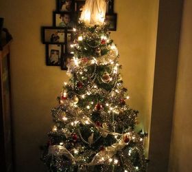 my house at xmas, christmas decorations, seasonal holiday decor, my smaller all white tree