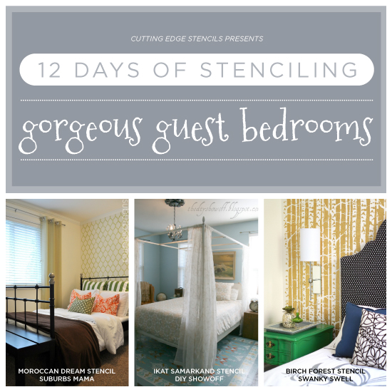12 days of stenciling gorgeous stenciled guest bedrooms, bedroom ideas, home decor, painting