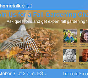 join us for a fall gardening chat, container gardening, flowers, gardening
