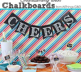 entertaining with chalkboard banners labels, chalkboard paint, crafts, Let s party
