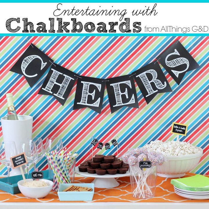 entertaining with chalkboard banners labels, chalkboard paint, crafts, Let s party