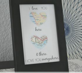 easy and sentimental map art, crafts, home decor