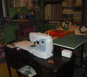 quilting room in our home we just sold a while ago, craft rooms, home decor, organizing, Full look of room done love the layout for sure and plenty of room to move around and everything is so handy