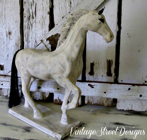 painted horse using cece caldwell s chalk clay paints, painting, repurposing upcycling