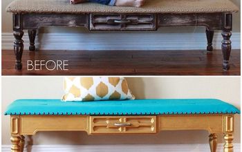 Makeover an Old Coffee Table Into a Bench