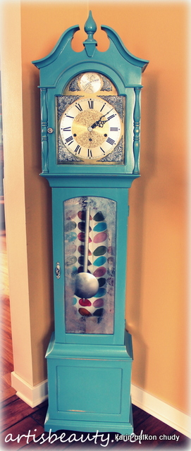 grand mother clock redo, home decor, painted furniture