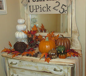features from a past make it pretty monday party, seasonal holiday d cor, wreaths, Furniture Makeover and Fall Decor from