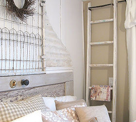 24 wow ideas from just a ladder, repurposing upcycling, A ladder beside a bed makes a fabulous magazine rack