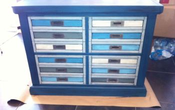 File Cabinet Re-purpose Into a Mock Printer's Cabinet for Storage