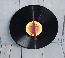 diy clocks from albums in 10 minutes, crafts, repurposing upcycling, You can do the same thing without poking a hole in an LP Just use the hole that is already in it