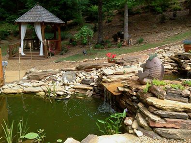green water in my pond waterfall cleared like magic, outdoor living, ponds water features, This is the green water