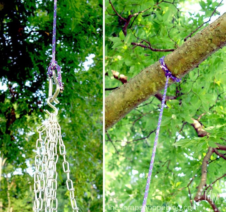 how to make a tire swing, diy, how to, outdoor living, Hang the tire swing from a sturdy branch