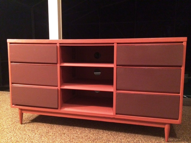 Repurposed Mid Century Dresser For Tv Here Is The