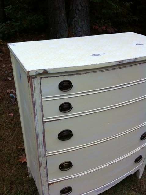 painted dixie dresser in soft yellow, painted furniture