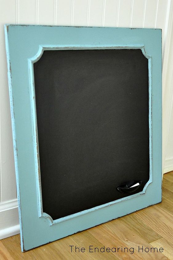 turn an old cabinet door into a chalkboard with a little paint, chalkboard paint, crafts, repurposing upcycling