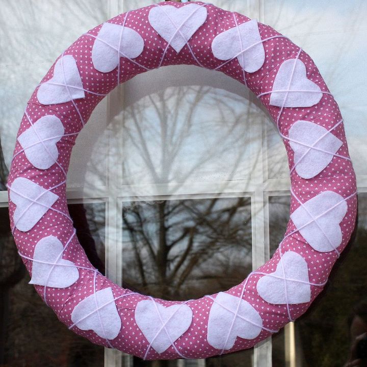 cross your heart valentine s day wreaths, crafts, doors, seasonal holiday decor, valentines day ideas, wreaths, Cross Your Heart Pink and White Wreath for Valentine s Day