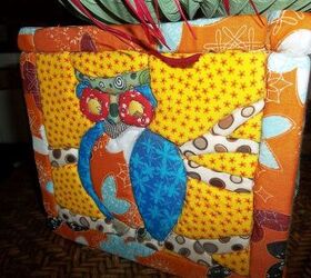 quilted styrofoam box fall centerpiece or a storage box tutorial, crafts, finished