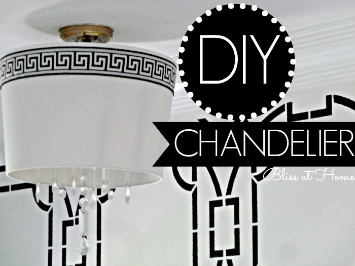 diy chandelier with shade for under 20, diy, home decor, lighting, Turn any existing ceiling light into a chadelier with a shade