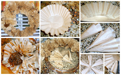 using coffee filter to decorate your table, home decor, repurposing upcycling, How to make a coffee filter wreath