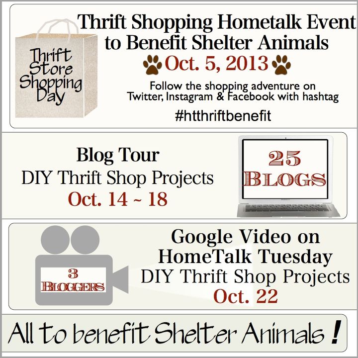 hometalk thrift benefit for shelter animals, Event to benefit shelter animals