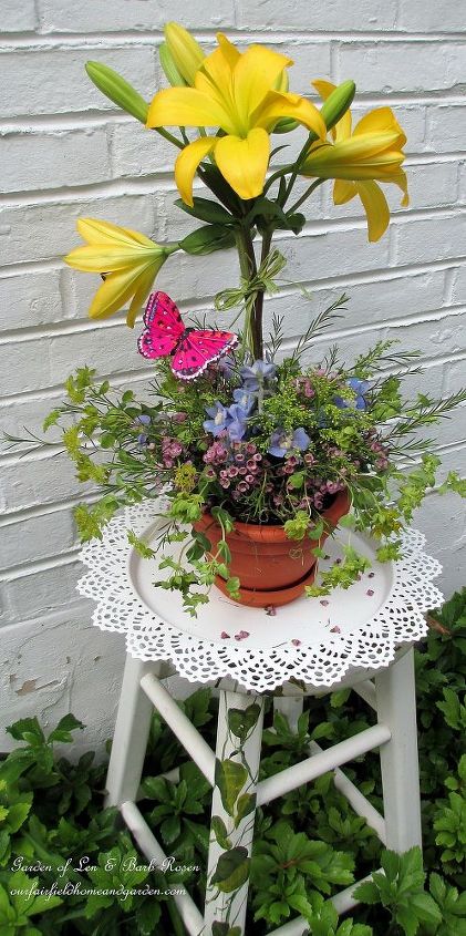 diy topiaria de flores, Desfrute da sua Topiary Blooming na sua mesa de jantar interior ou exterior