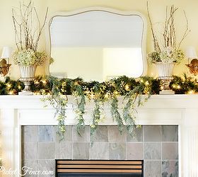 from christmas to winter in a few simple steps, fireplaces mantels, seasonal holiday d cor, My living room mantel decorated for Christmas