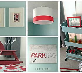 complete nursery remodel, bedroom ideas, home decor, Red and aqua color theme The little rocking horse is from a good friend