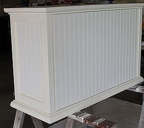 country kitchen island bar, diy, how to, kitchen design, kitchen island, painted furniture, woodworking projects, I glued the bead board into the insets