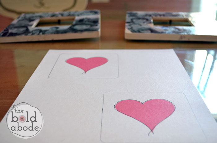 picture picture frames, crafts, You can download this free heart printable on the blog