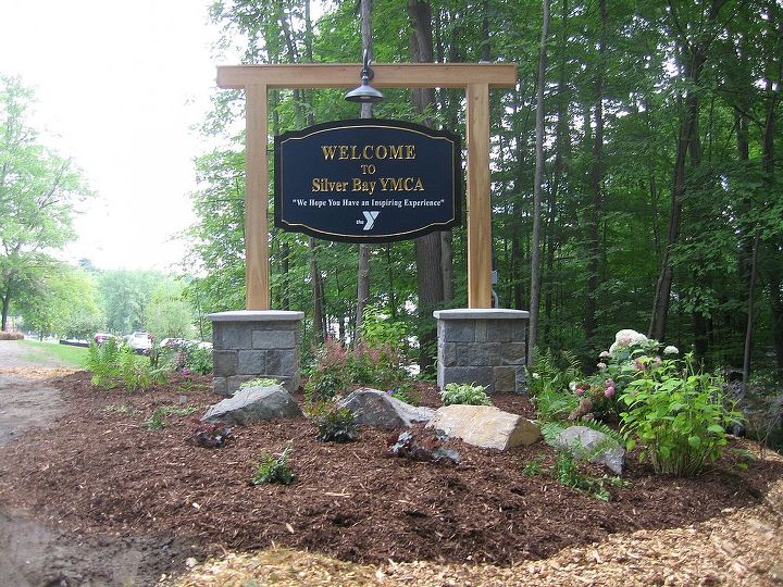 silver bay ymca welcome sign