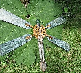 dragonfly, crafts, repurposing upcycling, Garden Dragonfly
