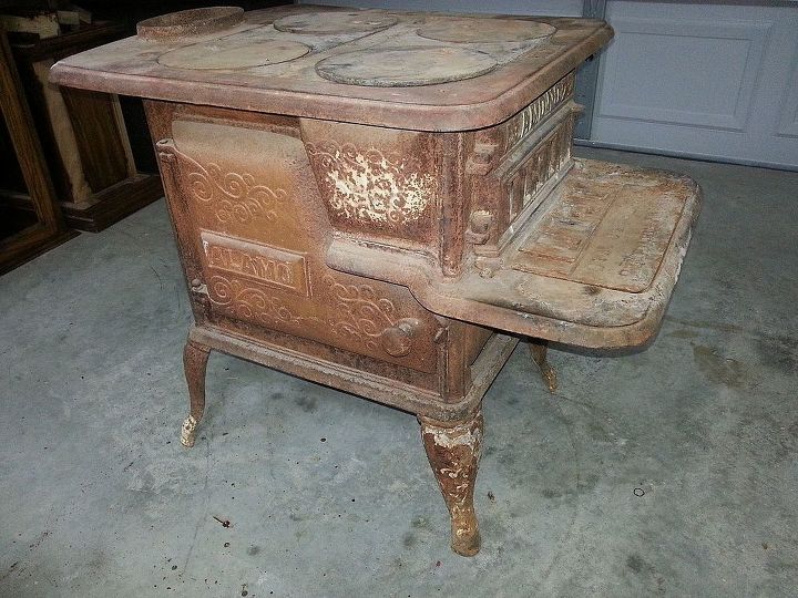 q how to restore an old cast iron wood burning stove, diy, how to, painted furniture, repurposing upcycling