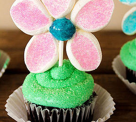 edible flower cupcake toppers, crafts
