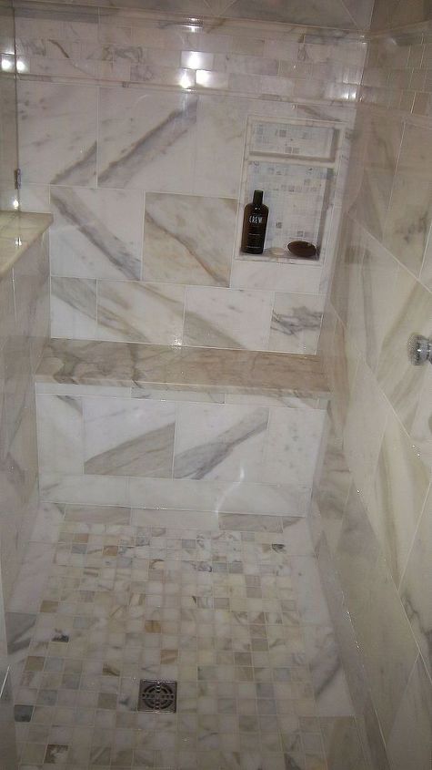calacutta gold marble master bathroom suite, bathroom ideas, flooring, tile flooring, tiling, Calacutta Gold Marble