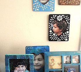 stenciling picture frames makes them sweeter i think, crafts, painting