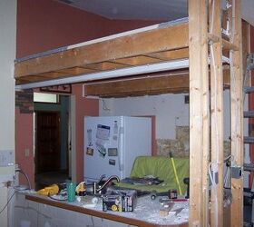 kitchen remodel, home improvement, kitchen design, Tearing out wall and plant shelves