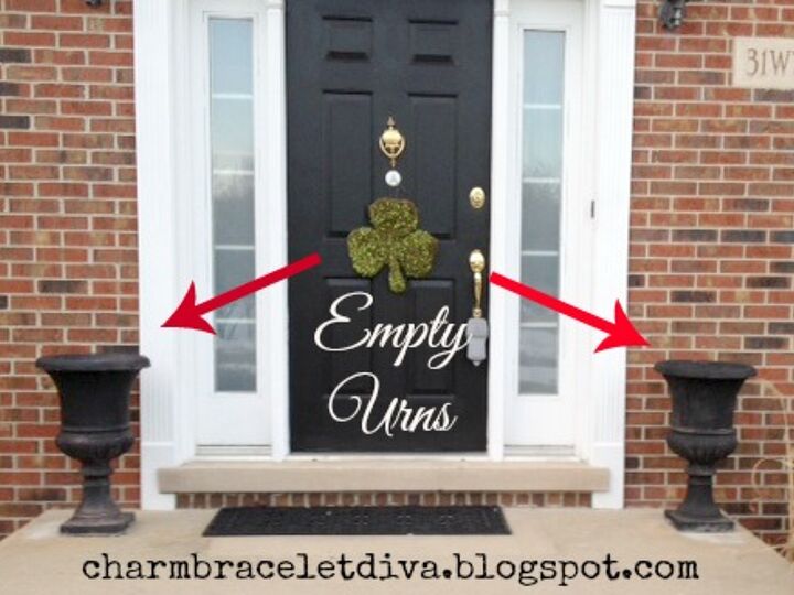 q what kind of plants can i put on the front porch now, curb appeal, gardening, porches, Help What plants can I put in these urns when it s only 40 degrees out