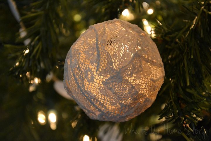 vintage lace ornament, christmas decorations, seasonal holiday decor