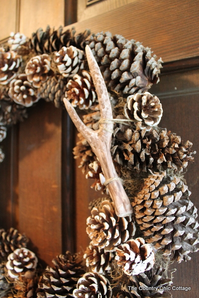 pottery barn faux antler wreath, crafts, seasonal holiday decor, wreaths, Super simple and elegant this wreath can go from fall to Christmas to winter