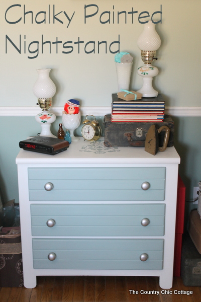 chalky painted nightstand, painted furniture