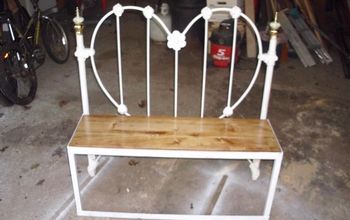 Bench made from old headboard